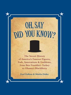 cover image of Oh, Say Did You Know?